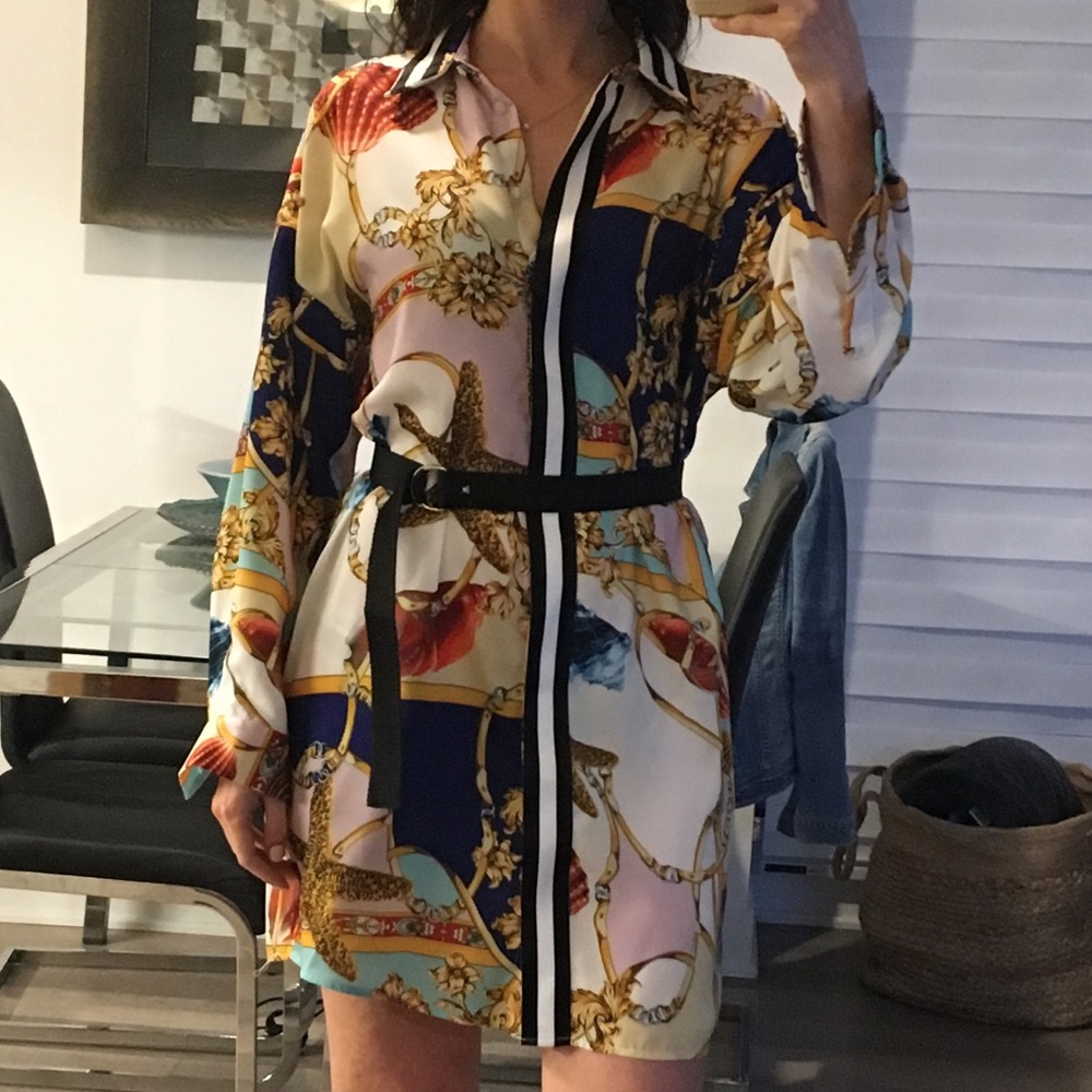 Maska ‘Versace ‘ inspired print shirt dress